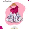 Baby Girls Butterfly Print Ruffle Collar Frock – Casual Summer Party Wear with Flared Skirt