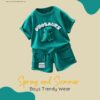 Tortoise Shorts & Crocodile T-Shirt Set – Casual Summer Outfit for Boys