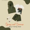 Army Green Hoodie, Shorts & Dinosaur Print T-Shirt Set for Boys – Summer Wear