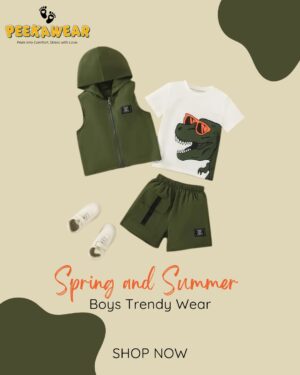 Army Green Hoodie, Shorts & Dinosaur Print T-Shirt Set for Boys – Summer Wear