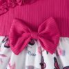 Baby Girls Butterfly Print Ruffle Collar Frock – Casual Summer Party Wear with Flared Skirt