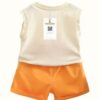 Tangerine Yellow Short with T-shirt Yellow Tangerine Shorts & T-Shirt – Cat Print